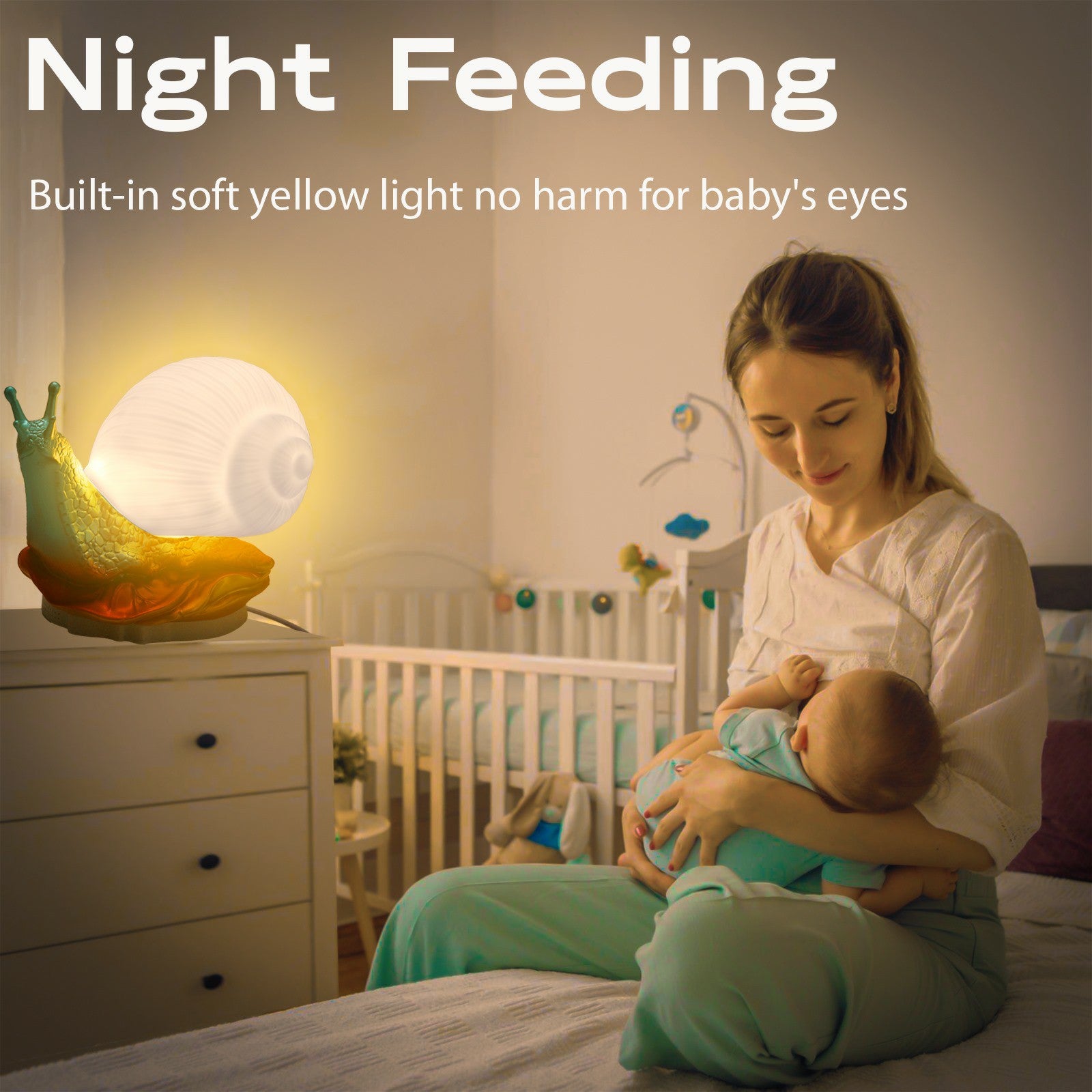 WN1089 RGB Color Changing Snail Night Light Dimmable Breastfeeding Bedside Lamp WN1089 RGB Color Changing Snail Night Light Dimmable Breastfeeding Bedside Lamp
